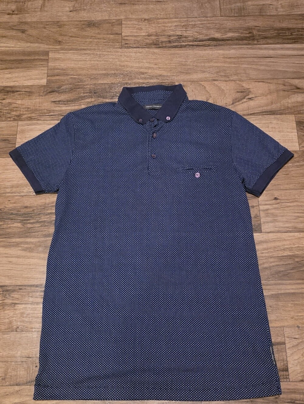 Men's Navy Microdot Polo Shirt